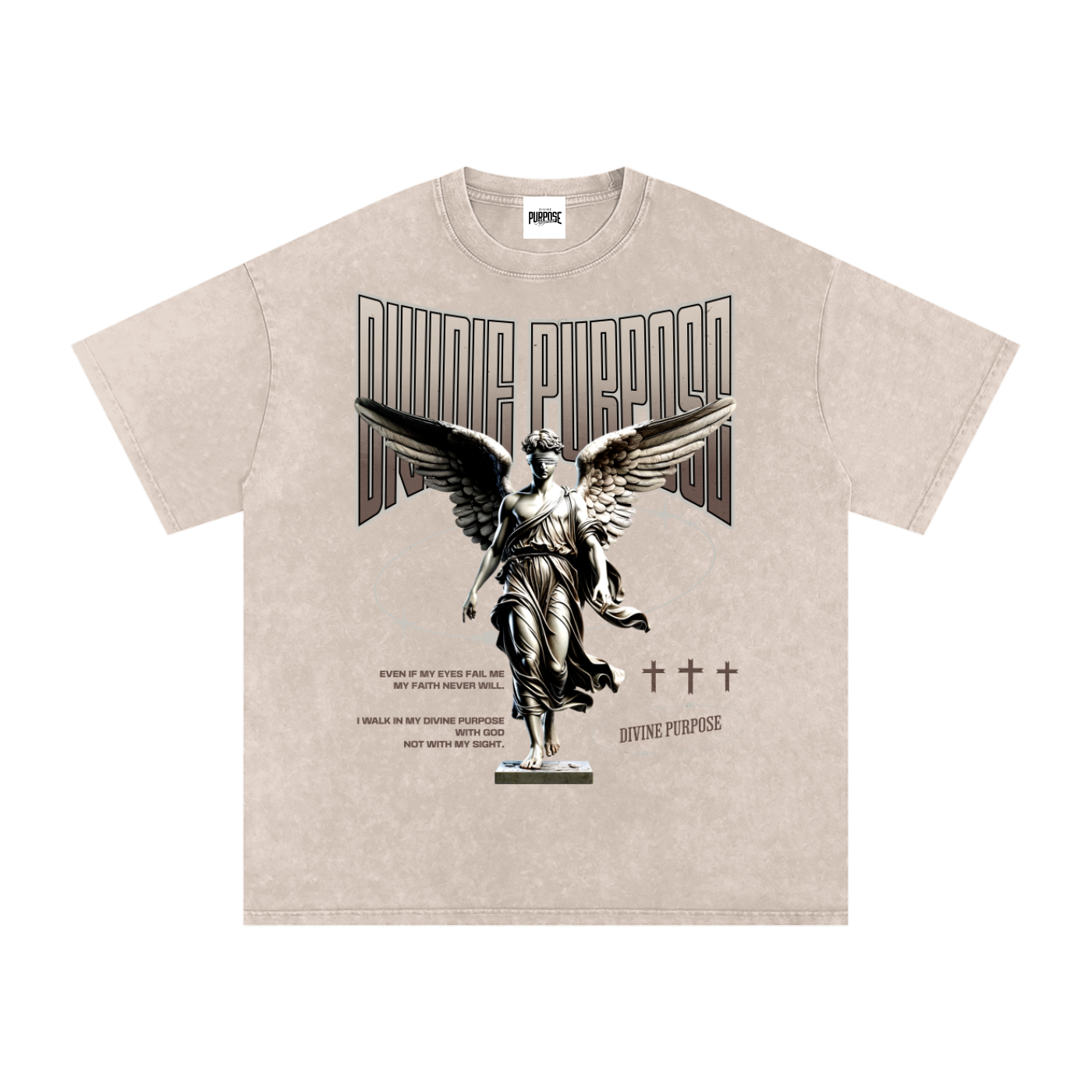 "Faith Over Sight" Vintage Oversized T-Shirt