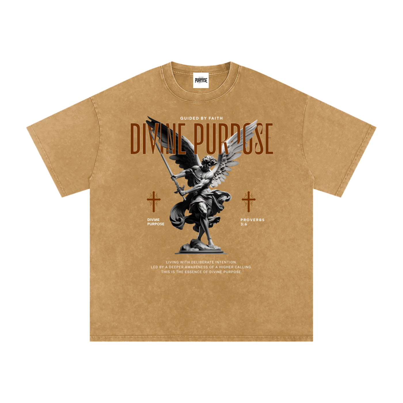 "Guided By Faith" Vintage Oversized T-Shirt